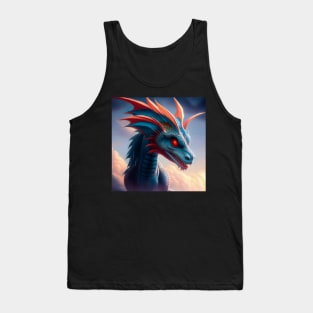 Blue Dragon with Pink Fins and Red Eyes Tank Top